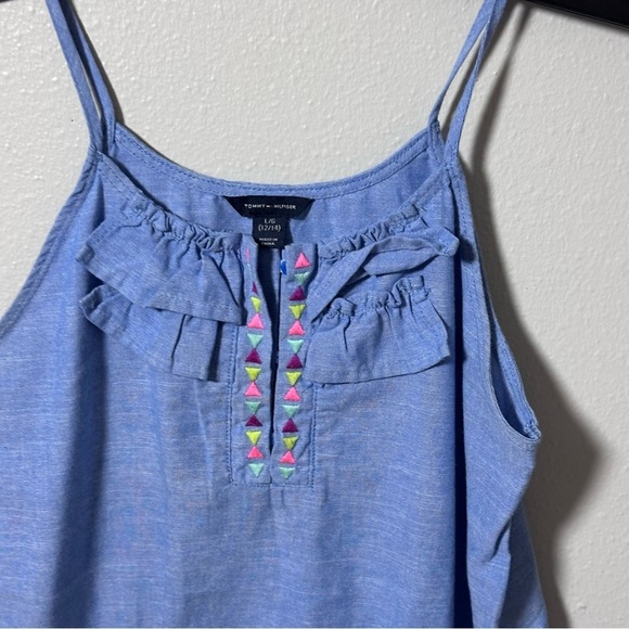 Tommy Hilfiger Kids Blue Denim Girls top size L - Picture 3 of 7